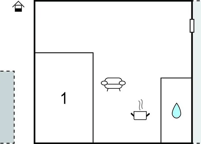アパート 1 Bedroom Lovely In *